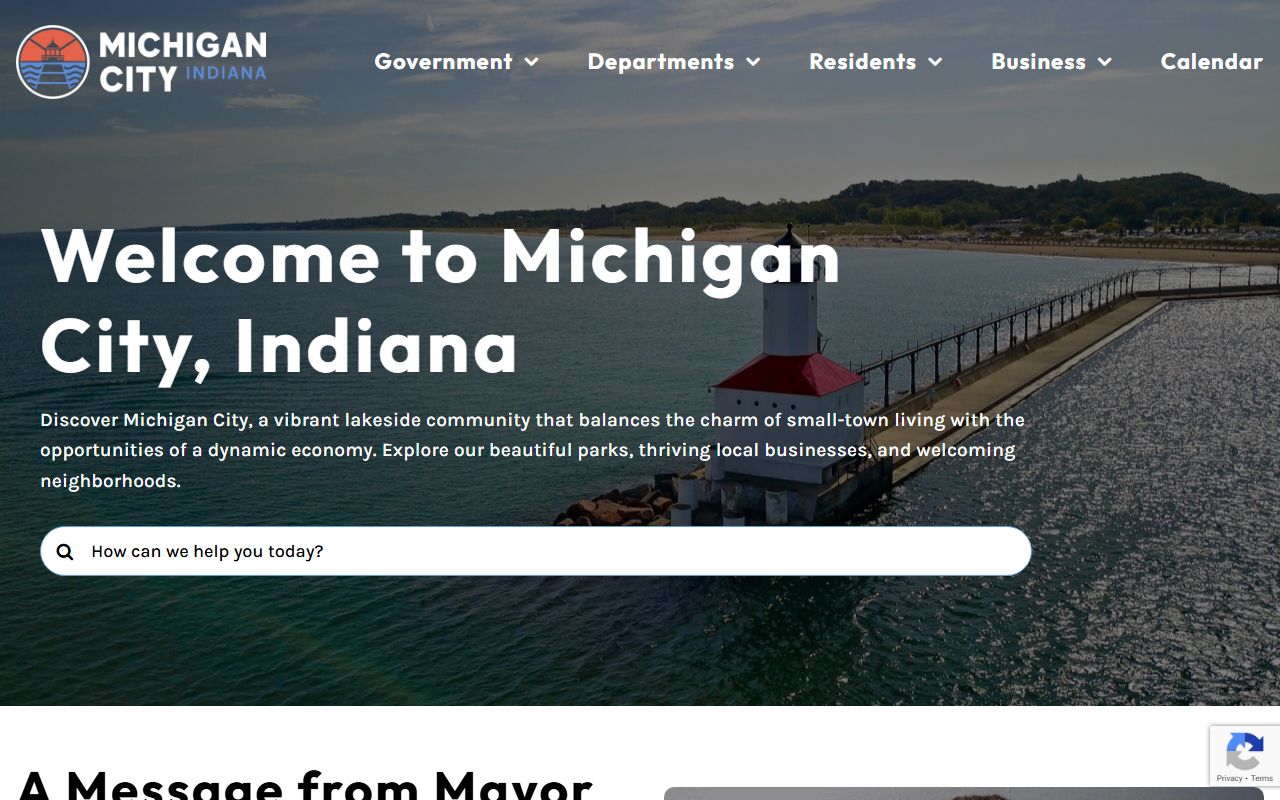 Michigan City website linking to LaPorte County birth records resources