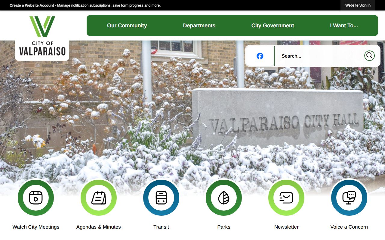 Valparaiso city website with links to Porter County birth records resources