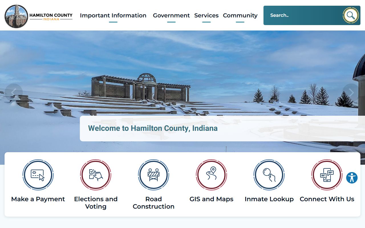 Hamilton County Indiana government homepage for birth records