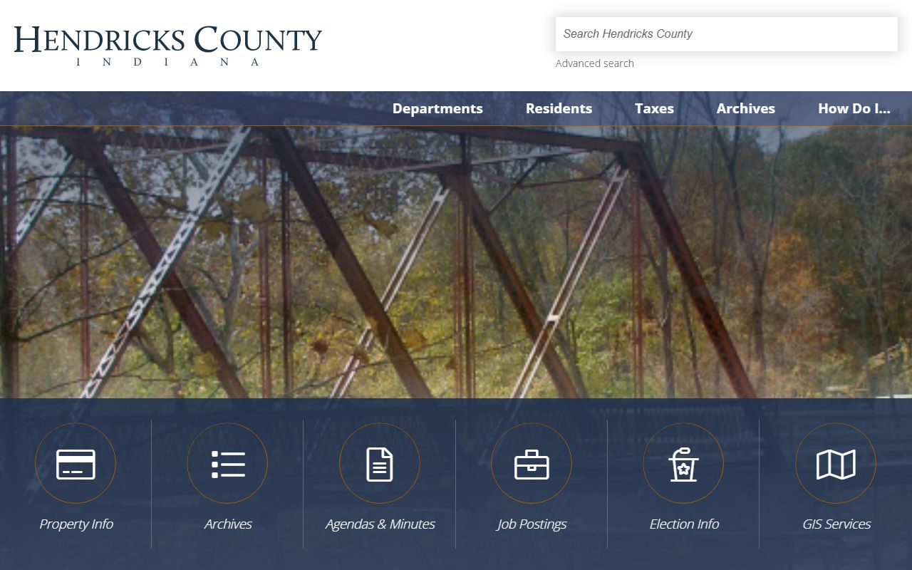 Hendricks County Indiana government website for birth records information