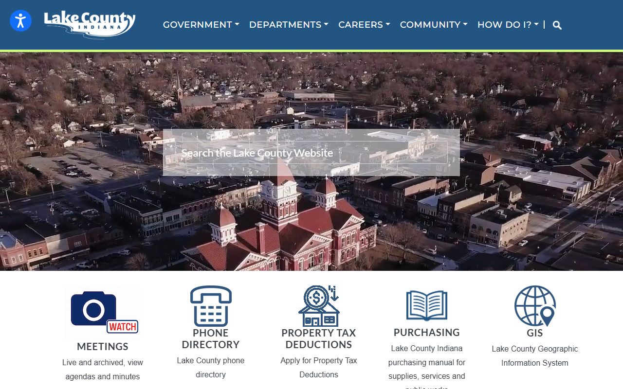 Lake County Indiana government homepage