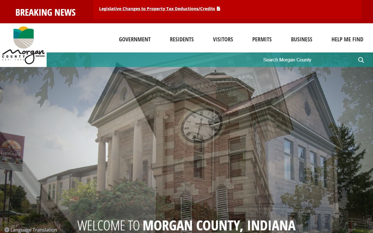 Morgan County Indiana government website for birth records information